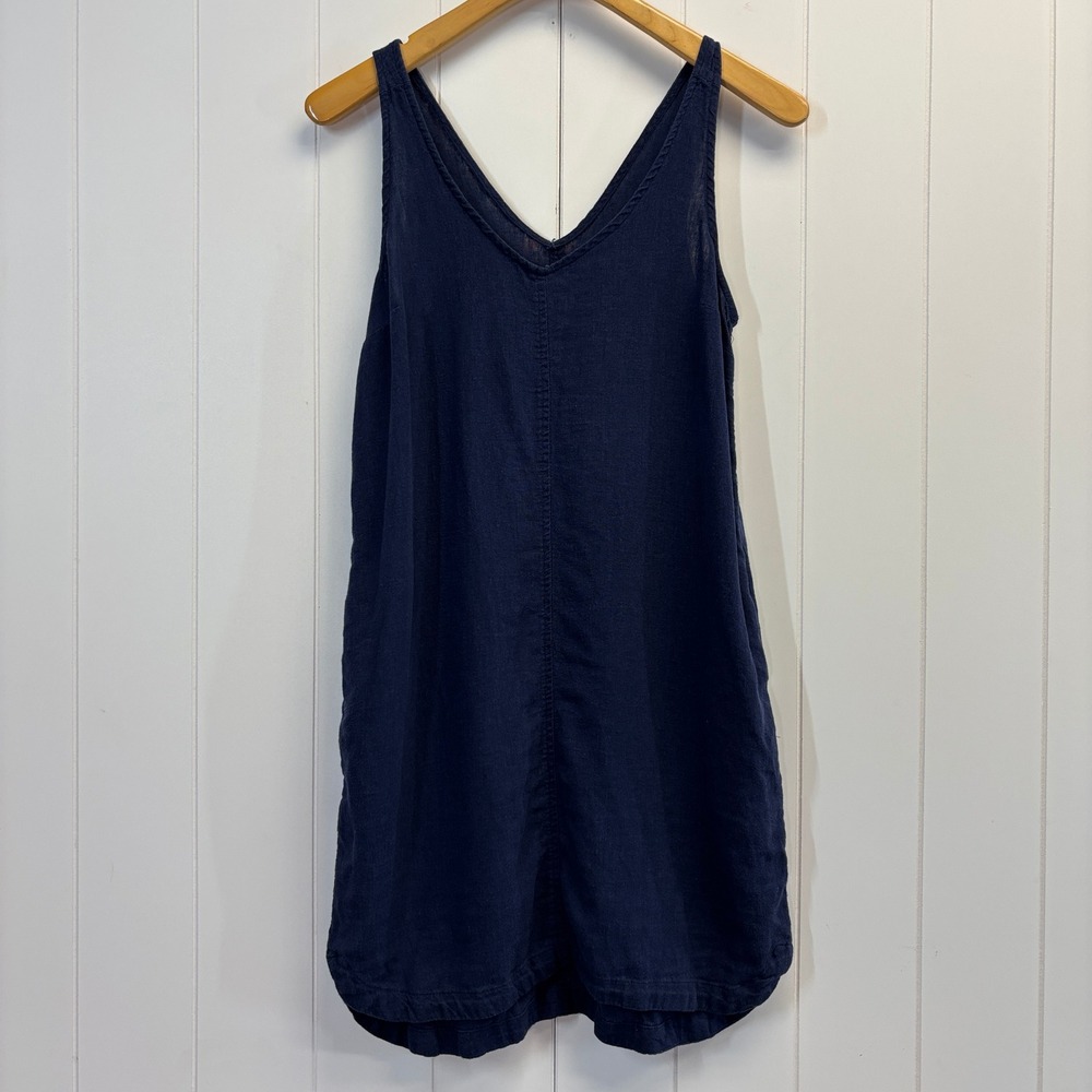 Old Navy Women Scandi Linen Blend Dress Size SP Lagenlook Beach Boho Minimalist